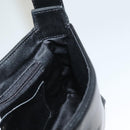 BURBERRY Nova Check Shoulder Bag Leather Black Gold Auth 132286-17