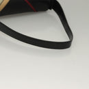 BURBERRY Nova Check Shoulder Bag Leather Black Gold Auth 132286-7