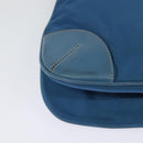 PRADA Shoulder Bag Nylon Blue Silver Auth 132289-16