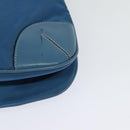 PRADA Shoulder Bag Nylon Blue Silver Auth 132289-9