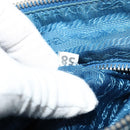 PRADA Shoulder Bag Nylon Blue Silver Auth 132289-12