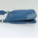 PRADA Shoulder Bag Nylon Blue Silver Auth 132289-3