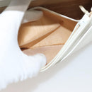 CHANEL COCO Mark Chain Wallet Caviar Skin White CC Auth 132293-25