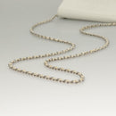 CHANEL COCO Mark Chain Wallet Caviar Skin White CC Auth 132293-7