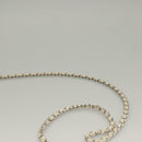 CHANEL COCO Mark Chain Wallet Caviar Skin White CC Auth 132293-8