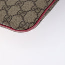 GUCCI GG Supreme Hand Bag PVC Beige Silver 117551 Auth 132297-9