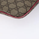 GUCCI GG Supreme Hand Bag PVC Beige Silver 117551 Auth 132297-16