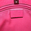 GUCCI GG Supreme Hand Bag PVC Beige Silver 117551 Auth 132297-10