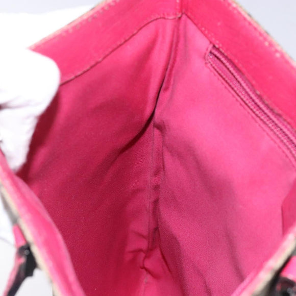 GUCCI GG Supreme Hand Bag PVC Beige Silver 117551 Auth 132297