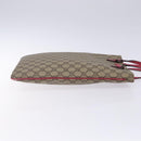 GUCCI GG Supreme Hand Bag PVC Beige Silver 117551 Auth 132297-3