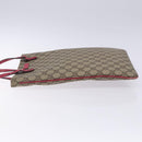 GUCCI GG Supreme Hand Bag PVC Beige Silver 117551 Auth 132297-4