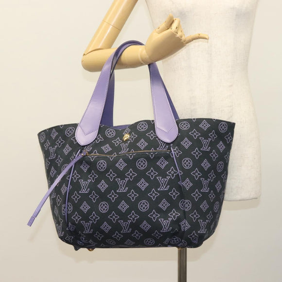 LOUIS VUITTON Beach line Cabas Ipanema PM Bag Canvas Purple M95983 Auth 132301