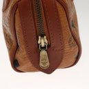 MCM Logogram Vicetos Mini Boston Bag PVC Leather 2way Brown Gold Auth 132305-10