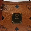 MCM Logogram Vicetos Mini Boston Bag PVC Leather 2way Brown Gold Auth 132305-12