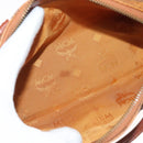 MCM Logogram Vicetos Mini Boston Bag PVC Leather 2way Brown Gold Auth 132305-11