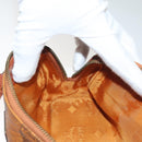 MCM Logogram Vicetos Mini Boston Bag PVC Leather 2way Brown Gold Auth 132305-19