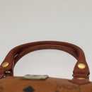 MCM Logogram Vicetos Mini Boston Bag PVC Leather 2way Brown Gold Auth 132305-8