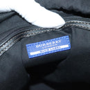 BURBERRY Blue Label Tote Bag Straw Gold Black Auth 132307-11