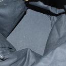 BURBERRY Blue Label Tote Bag Straw Gold Black Auth 132307-12