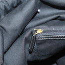 BURBERRY Blue Label Tote Bag Straw Gold Black Auth 132307-20