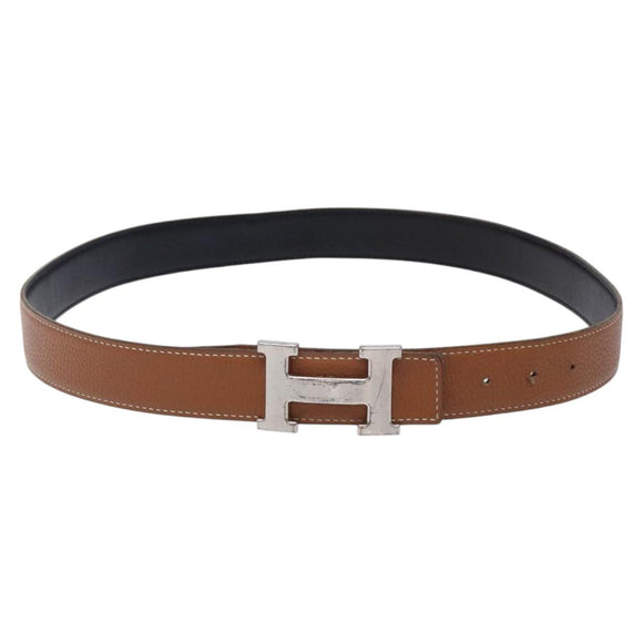 HERMES Constance Belt Leather 38.6"" Brown Auth 132309