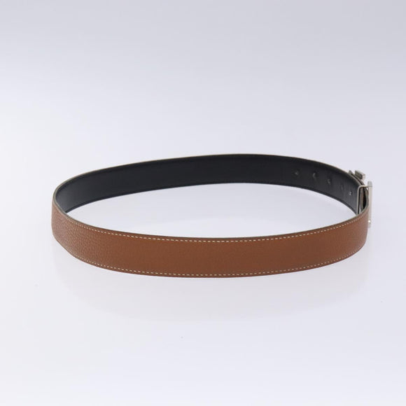 HERMES Constance Belt Leather 38.6"" Brown Auth 132309