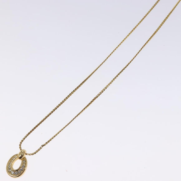 Christian Dior Necklace metal Gold Auth 132359