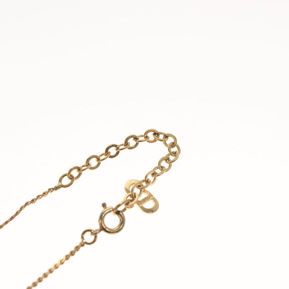 Christian Dior Necklace metal Gold Auth 132360