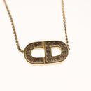 Christian Dior Necklace metal Gold Auth 132360-3