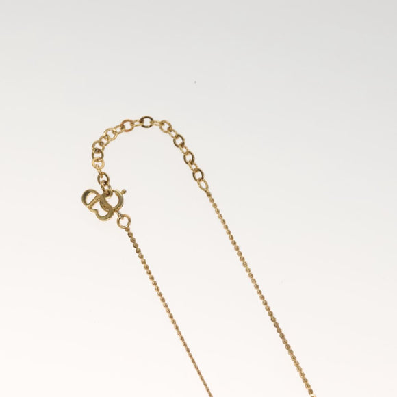 Christian Dior Necklace metal Gold Auth 132360