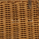 Salvatore Ferragamo Gancini Hand Bag Wicker Beige Gold Auth 132381A-9