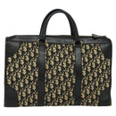 Christian Dior Trotter Canvas Hand Bag Navy Gold Auth 132382-2