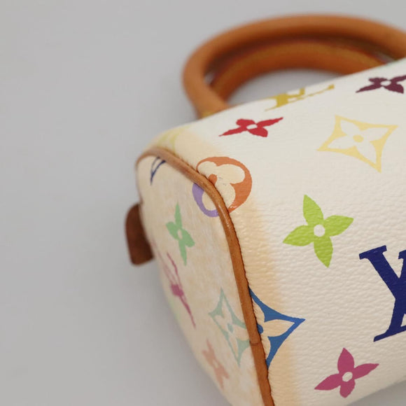 LOUIS VUITTON Monogram Multicolor Mini Speedy Bag White M92645 LV Auth 132394