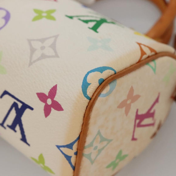 LOUIS VUITTON Monogram Multicolor Mini Speedy Bag White M92645 LV Auth 132394