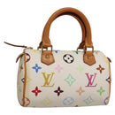 LOUIS VUITTON Monogram Multicolor Mini Speedy Bag White M92645 LV Auth 132394-1