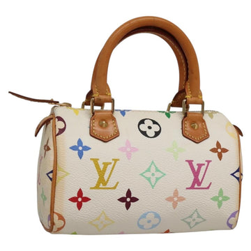 LOUIS VUITTON Monogram Multicolor Mini Speedy Bag White M92645 LV Auth 132394