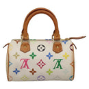 LOUIS VUITTON Monogram Multicolor Mini Speedy Bag White M92645 LV Auth 132394-2
