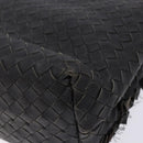BOTTEGA VENETA INTRECCIATO Shoulder Bag Leather Black Auth 132398-15