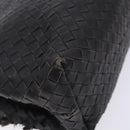 BOTTEGA VENETA INTRECCIATO Shoulder Bag Leather Black Auth 132398-16