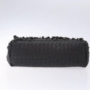 BOTTEGA VENETA INTRECCIATO Shoulder Bag Leather Black Auth 132398-5