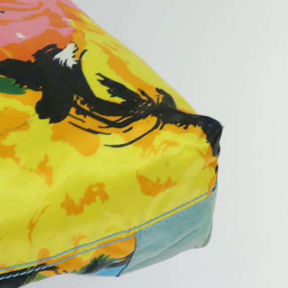 BALENCIAGA The Giant Brief Hand Bag Nylon Light Blue Silver Auth 132399