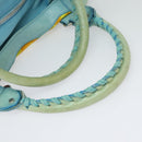 BALENCIAGA The Giant Brief Hand Bag Nylon Light Blue Silver Auth 132399-7