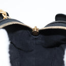 CHANEL Chain Shoulder Bag Enamel Gold Black CC Auth 132401M-18