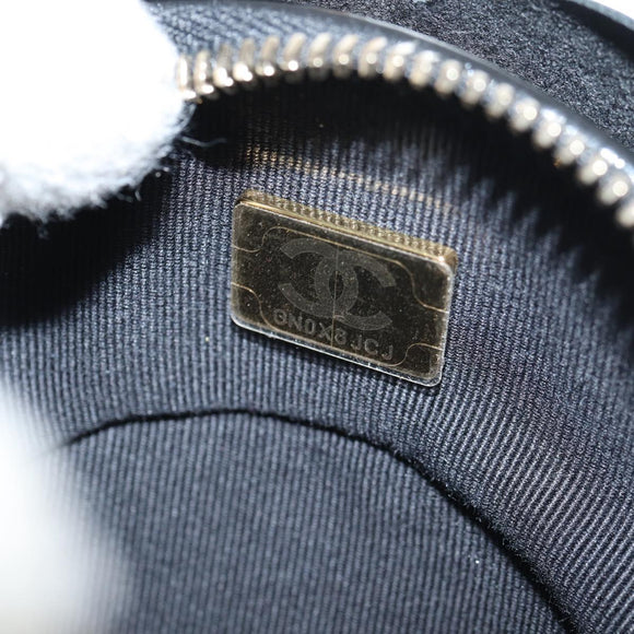 CHANEL Chain Shoulder Bag Enamel Gold Black CC Auth 132401M