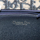 Christian Dior Trotter Canvas Hand Bag Navy Gold Auth 132402-19