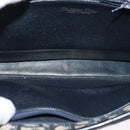 Christian Dior Trotter Canvas Hand Bag Navy Gold Auth 132402-10