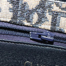 Christian Dior Trotter Canvas Hand Bag Navy Gold Auth 132402-12