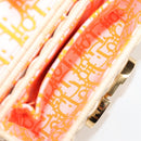 Christian Dior Shoulder Bag Raffia Orange Beige Auth 132405M-10