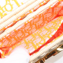 Christian Dior Shoulder Bag Raffia Orange Beige Auth 132405M-24
