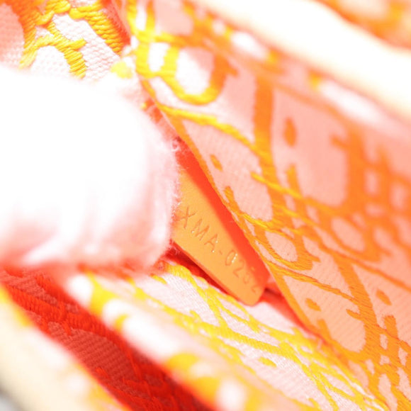 Christian Dior Shoulder Bag Raffia Orange Beige Auth 132405M